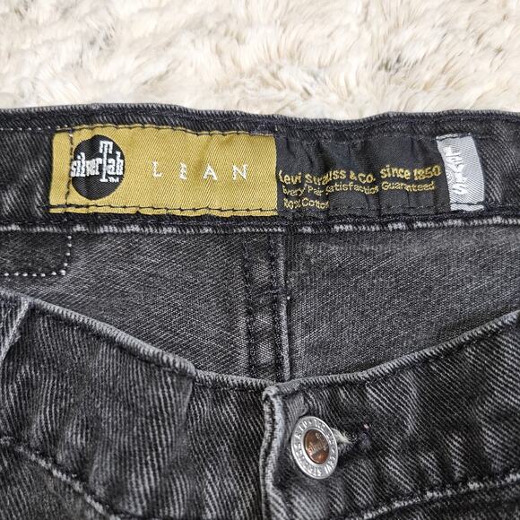 Levis Vintage Silvertab Black Denim Jeans Size 32x33 - Picture 5 of 14